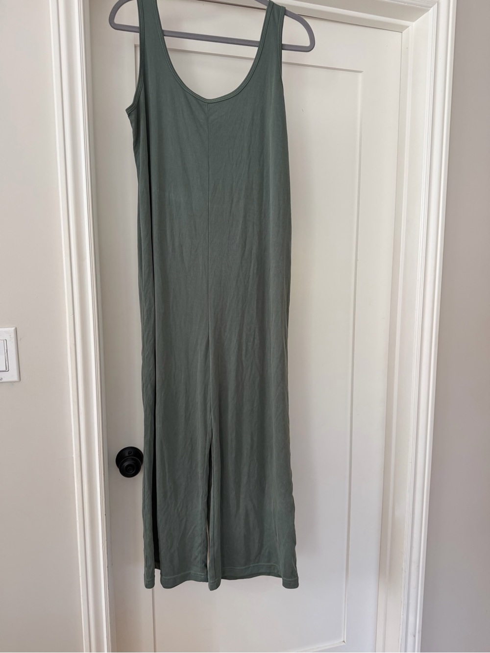 Marine Layer Sleeveless Scoop Jumpsuit in Sage Green